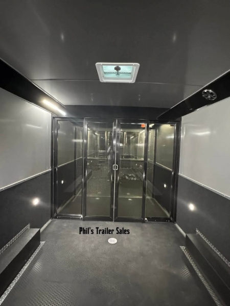 New ***PRI SHOW SPECIAL*** ONLY 1 AVAILABLE! 2026 Haulmark 8.5X34 RACE TRAILER EDGE PRO GLASS DOORS, MINI SPLIT, ELECTRIC AWNING, TONGUE BOX & MORE! Car / Racing Trailer