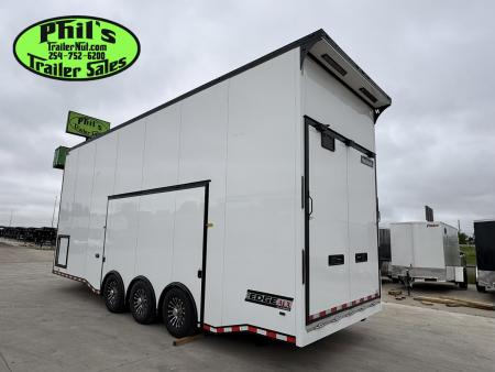 New 2026 Haulmark 8.5X28 ALX ALL ALUMINUM STACKER Car / Racing Trailer FULL ESCAPE DOOR, ELECTRIC AWNING & WINCH!