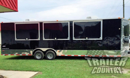 New 2026 New Heavy Duty Elite Series Model 8.5 x 28 Tandem Axle, V-Nosed Enclosed Trailer w/ Vending Options