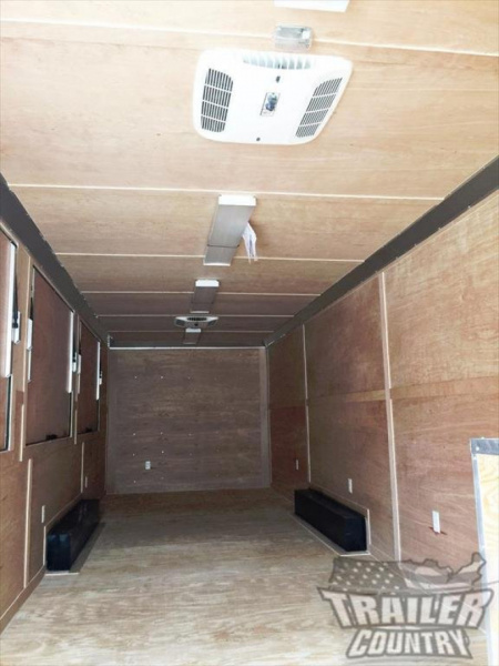 New 2026 New Heavy Duty Elite Series Model 8.5 x 28 Tandem Axle, V-Nosed Enclosed Trailer w/ Vending Options