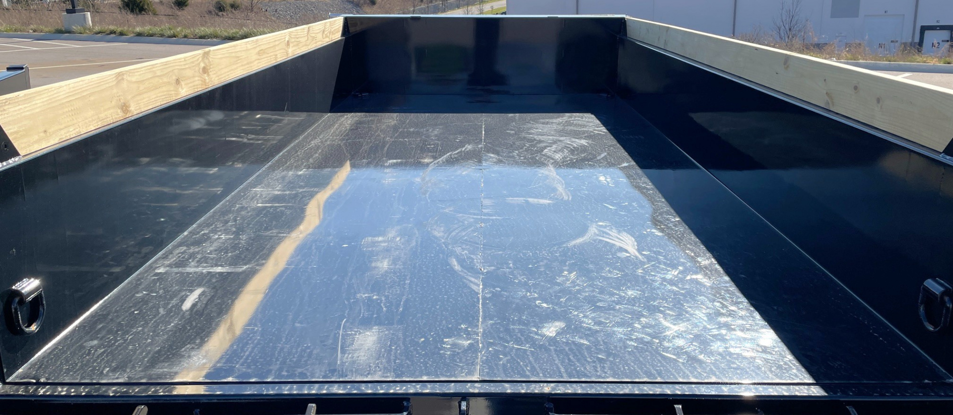 New MAXX-D DKX 14' Scissor Hoist Dump Trailer 14,000 GVWR, 10 Gauge, 24" Sides, Black, Spare, Ramps