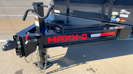 New MAXX-D DKX 14' Scissor Hoist Dump Trailer 14,000 GVWR, 10 Gauge, 24" Sides, Black, Spare, Ramps