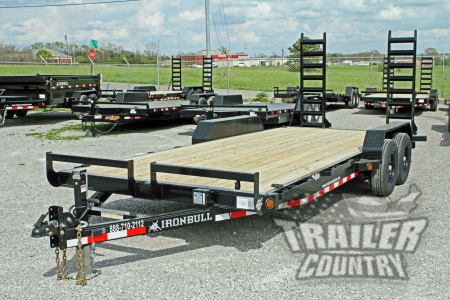 New 2026 New 7' x 20' (18' + 2') Heavy Duty 10k Equipment Hauler Trailer w/ Spring Assisted Ramps