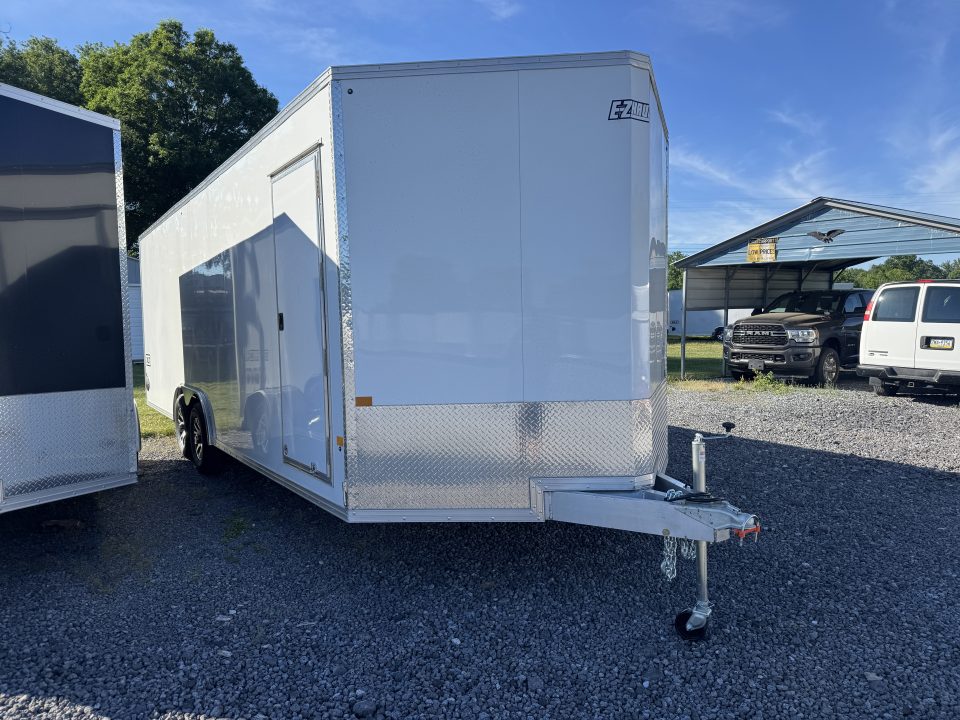 New 2026 E-Z Hauler EZEC8.5X24CH XLT PRO Car Hauler 7 FOOT 1 INCH INTERIOR HEIGHT ELITE ESCAPE DOOR .080 POLY CORE SIDES FREE ALUMINUM WHEEL UPGRADE