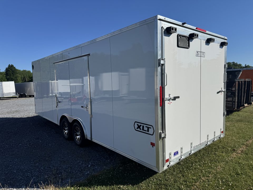 New 2026 E-Z Hauler EZEC8.5X24CH XLT PRO Car Hauler 7 FOOT 1 INCH INTERIOR HEIGHT ELITE ESCAPE DOOR .080 POLY CORE SIDES FREE ALUMINUM WHEEL UPGRADE