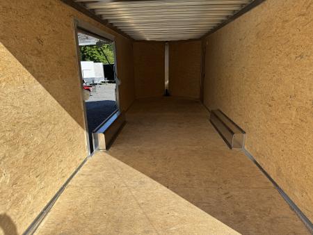 New 2026 E-Z Hauler EZEC8.5X24CH XLT PRO Car Hauler 7 FOOT 1 INCH INTERIOR HEIGHT ELITE ESCAPE DOOR .080 POLY CORE SIDES FREE ALUMINUM WHEEL UPGRADE