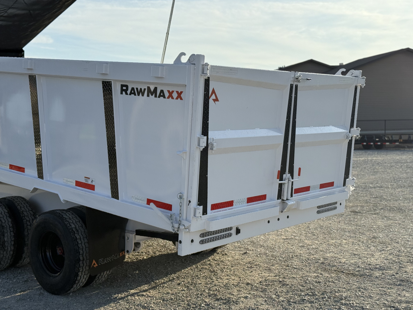 New 2026 RawMaxx HDX 102X20X44 GOOSENECK HIGH SIDE W/14 PLYS, HYDRAULIC JACKS, HYDRAULIC DISC BRAKES, AND FLIP OVER TARP 25.9K GVWR Tandem Dual Dump Trailer Dump Trailer