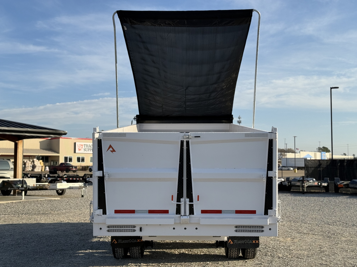 New 2026 RawMaxx HDX 102X20X44 GOOSENECK HIGH SIDE W/14 PLYS, HYDRAULIC JACKS, HYDRAULIC DISC BRAKES, AND FLIP OVER TARP 25.9K GVWR Tandem Dual Dump Trailer Dump Trailer