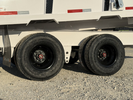 New 2026 RawMaxx HDX 102X20X44 GOOSENECK HIGH SIDE W/14 PLYS, HYDRAULIC JACKS, HYDRAULIC DISC BRAKES, AND FLIP OVER TARP 25.9K GVWR Tandem Dual Dump Trailer Dump Trailer