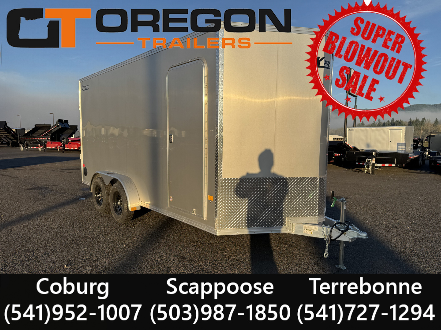 New 2026 ALCOM 7.4X16 Aluminum Enclosed Trailer 7K GVWR S/D Special