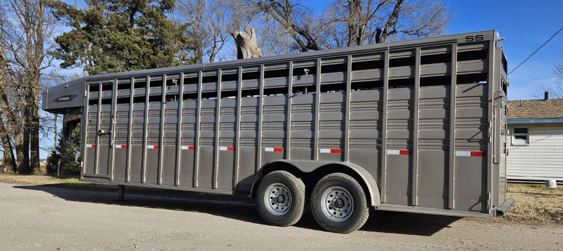 New 2025 TITAN TRAILER Standard 6'8 x 24' Stock Trailer