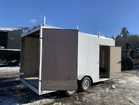 New 2026 Pace American 8.5X16 + 2ft V nose/ Ladder Racks/ Barn Doors/ 7' Int - 7000gvw