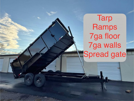 New 2026 Oak Ridge 7x16x4 14k Dump Trailer