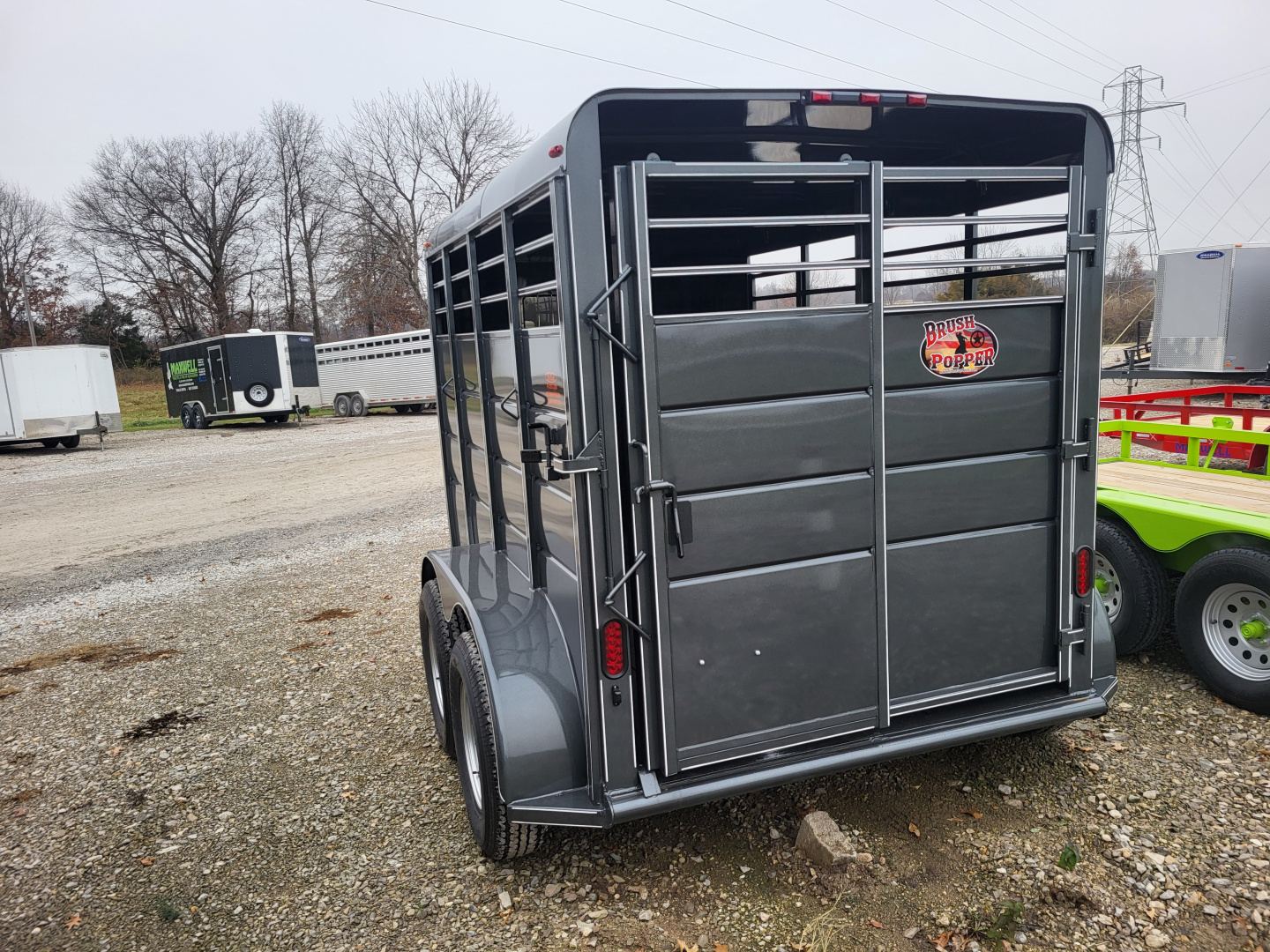 New 2026 Maxwell 12 Foot Brushpopper Stock / Stock Combo Trailer