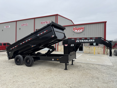 New 2026 PJ 82 x16' GN Tandem Axle HD Low Pro Dump w/ 36  Sides – DE