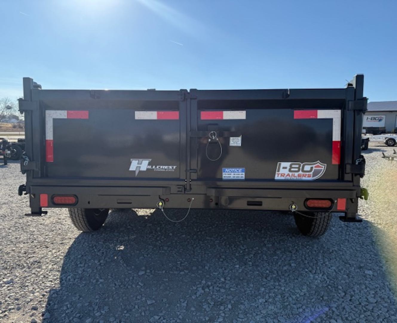 New 2026 Hillcrest Deep Charcoal 7'x14' 15.4k Demco Coupler Dump Trailer