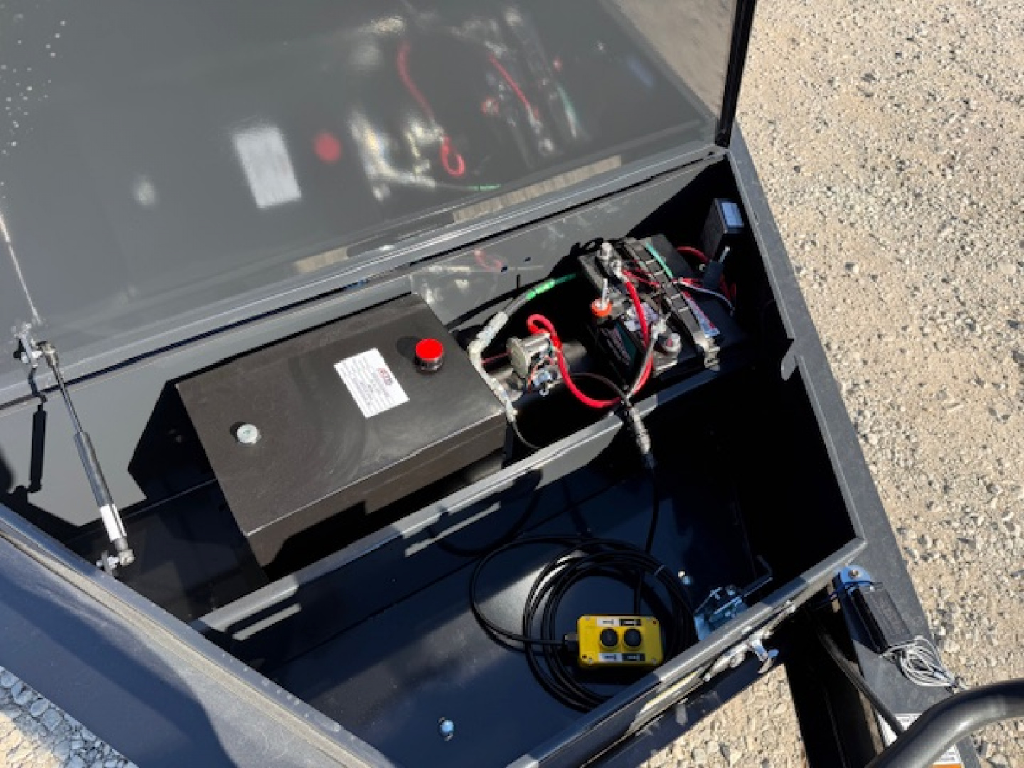 New 2026 Hillcrest Deep Charcoal 7'x14' 15.4k Demco Coupler Dump Trailer