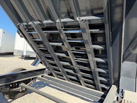 New 2026 Hillcrest Deep Charcoal 7'x14' 15.4k Demco Coupler Dump Trailer