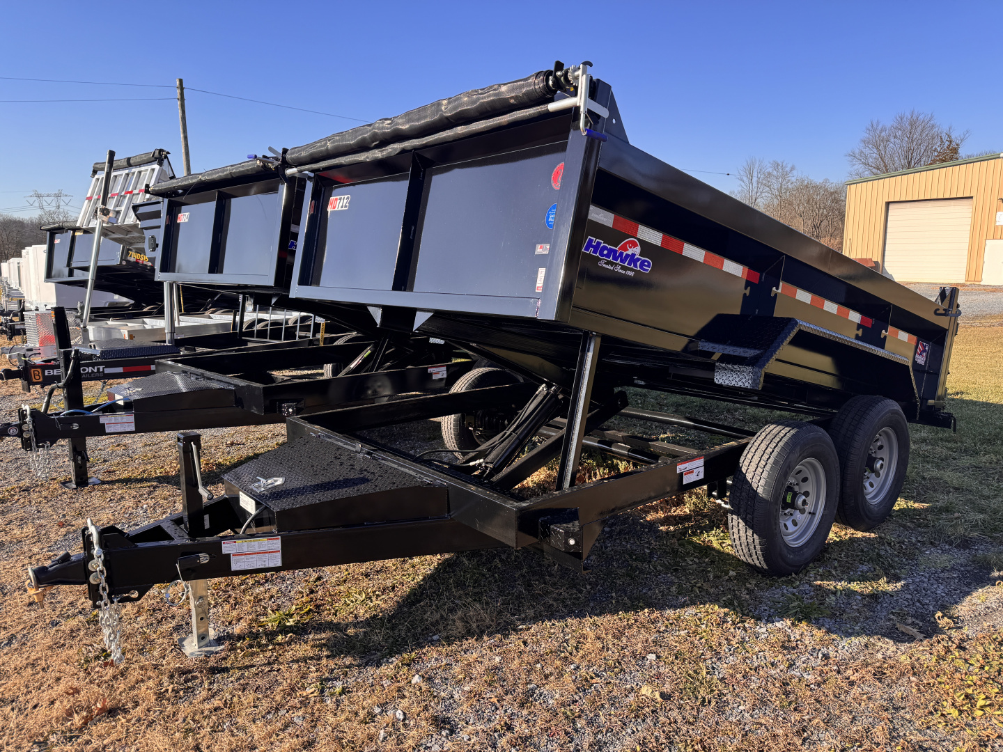 New 2026 Hawke Trailers FLPT-6K-7X12H Low Profile Dump Trailer FREE TARP KIT