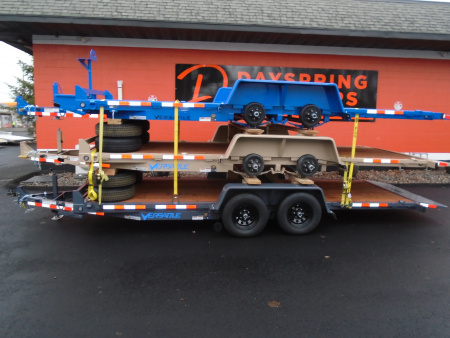 New 2026 Versatile Trailers 7X20 TILT 10K Flatbed Trailer with E-track @ Winch plate