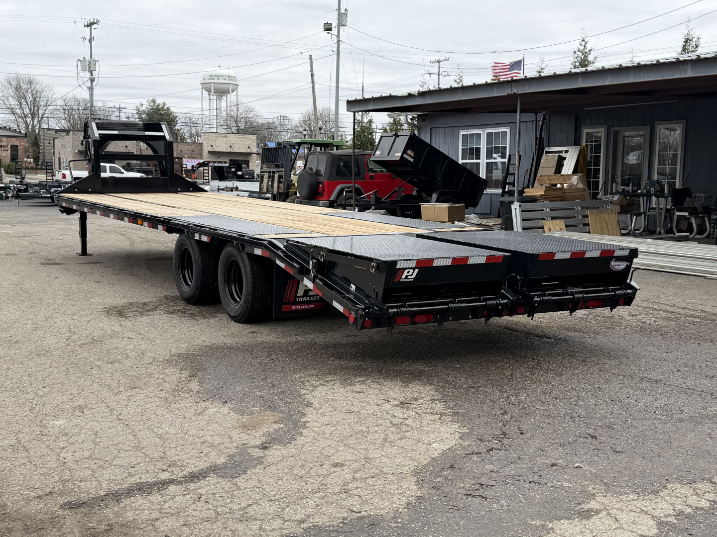 New 2026 PJ Trailers 102" x 30' Low-Pro Flatdeck With Duals (LD) 25K Flatbed Trailer