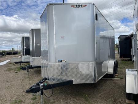 New 2025 H&H Trailers 7'X14' Cargo / Enclosed Trailer Silver