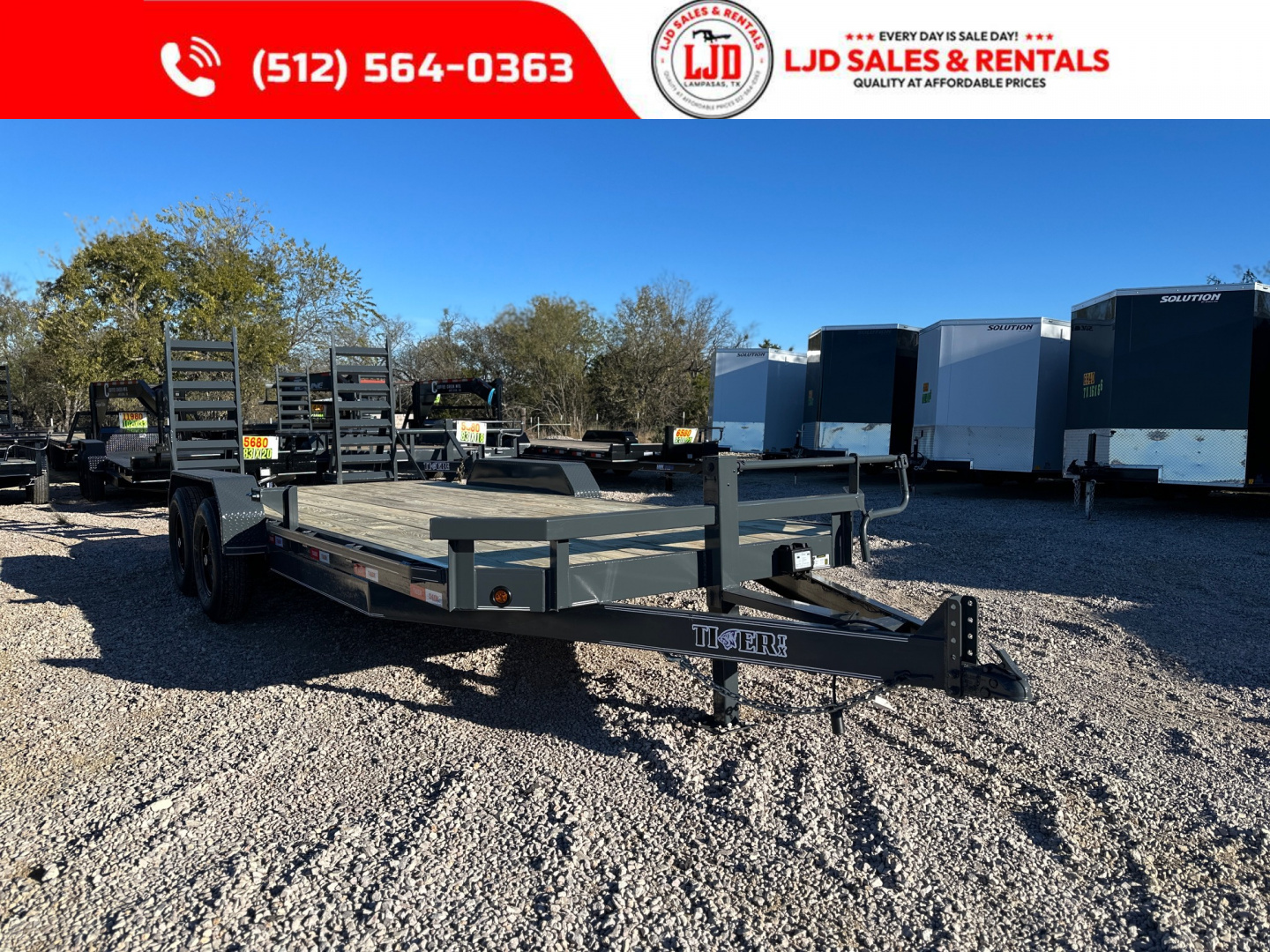 New 2026 Tiger -- 83 "X 20'Equipment Trailer - Heavy Duty