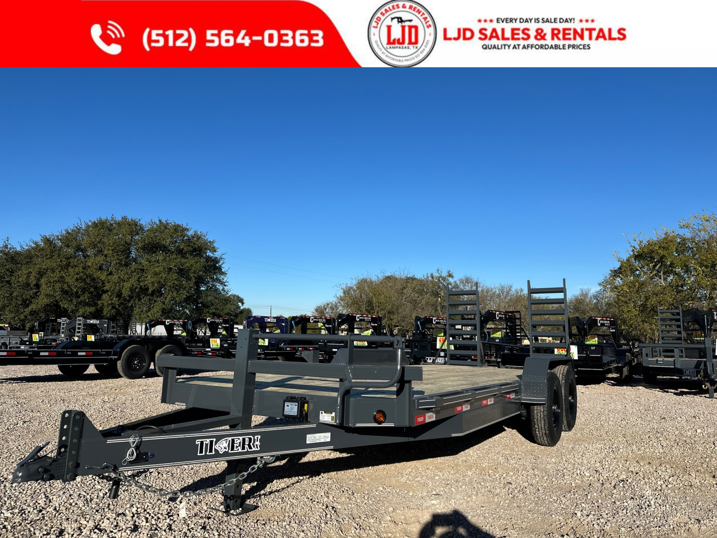 New 2026 Tiger -- 83  X 20'Equipment Trailer - Heavy Duty