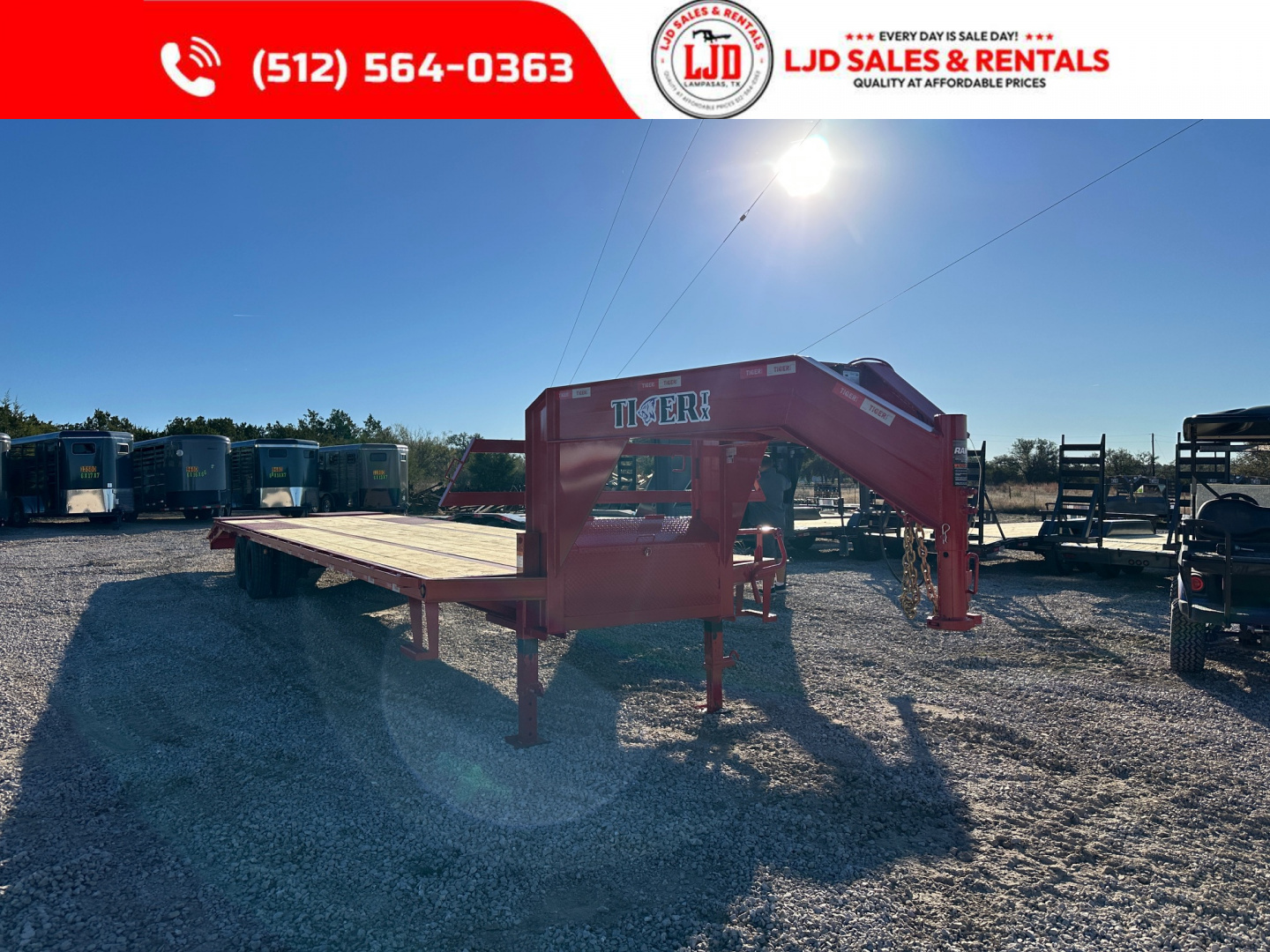 New 2026 Tiger - Gooseneck Flatbed - 102" X 37' - Equipment Trailer