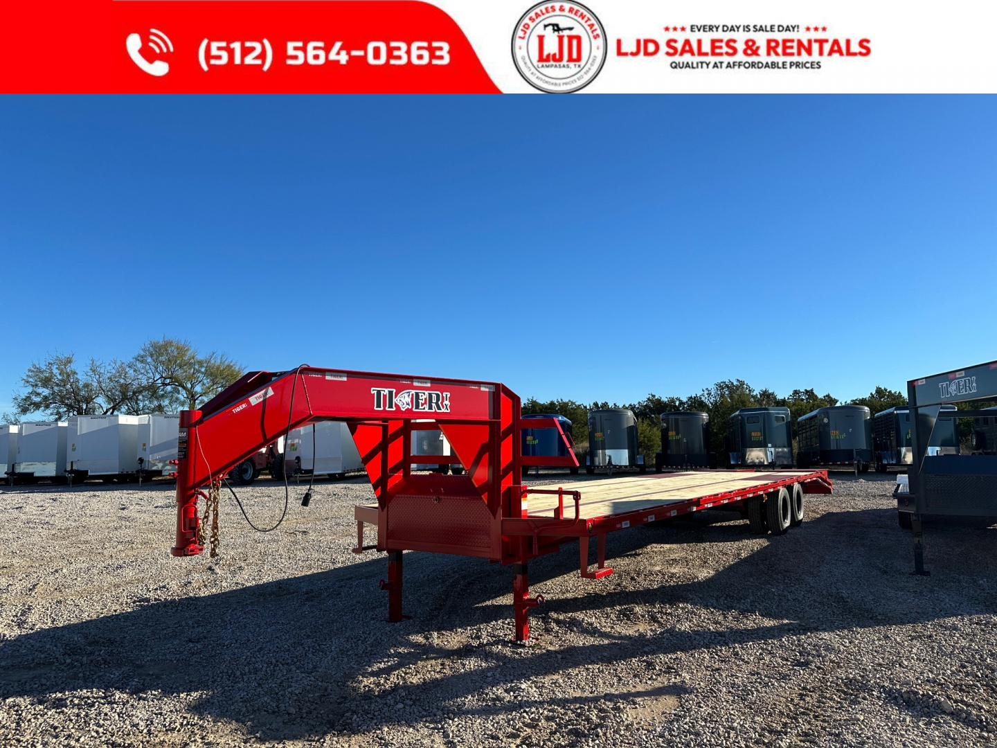 New 2026 Tiger - Gooseneck Flatbed - 102" X 37' - Equipment Trailer