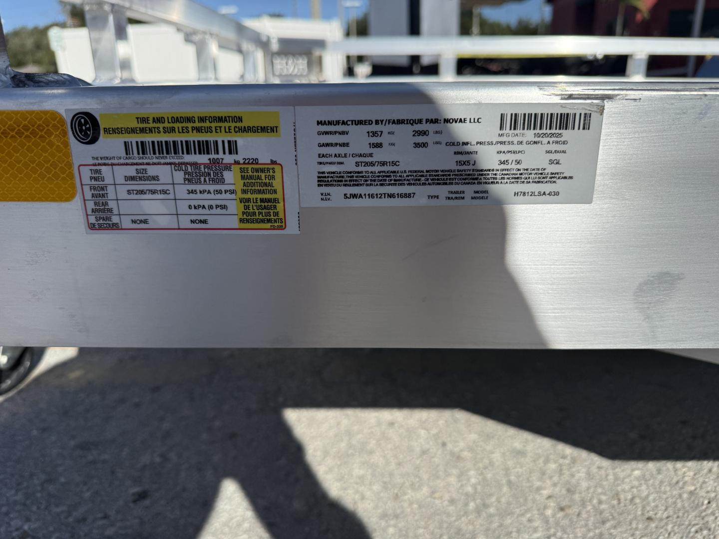 New 2026 H&H Trailers 78x12 Aluminum 3K Low Side Utility Trailer