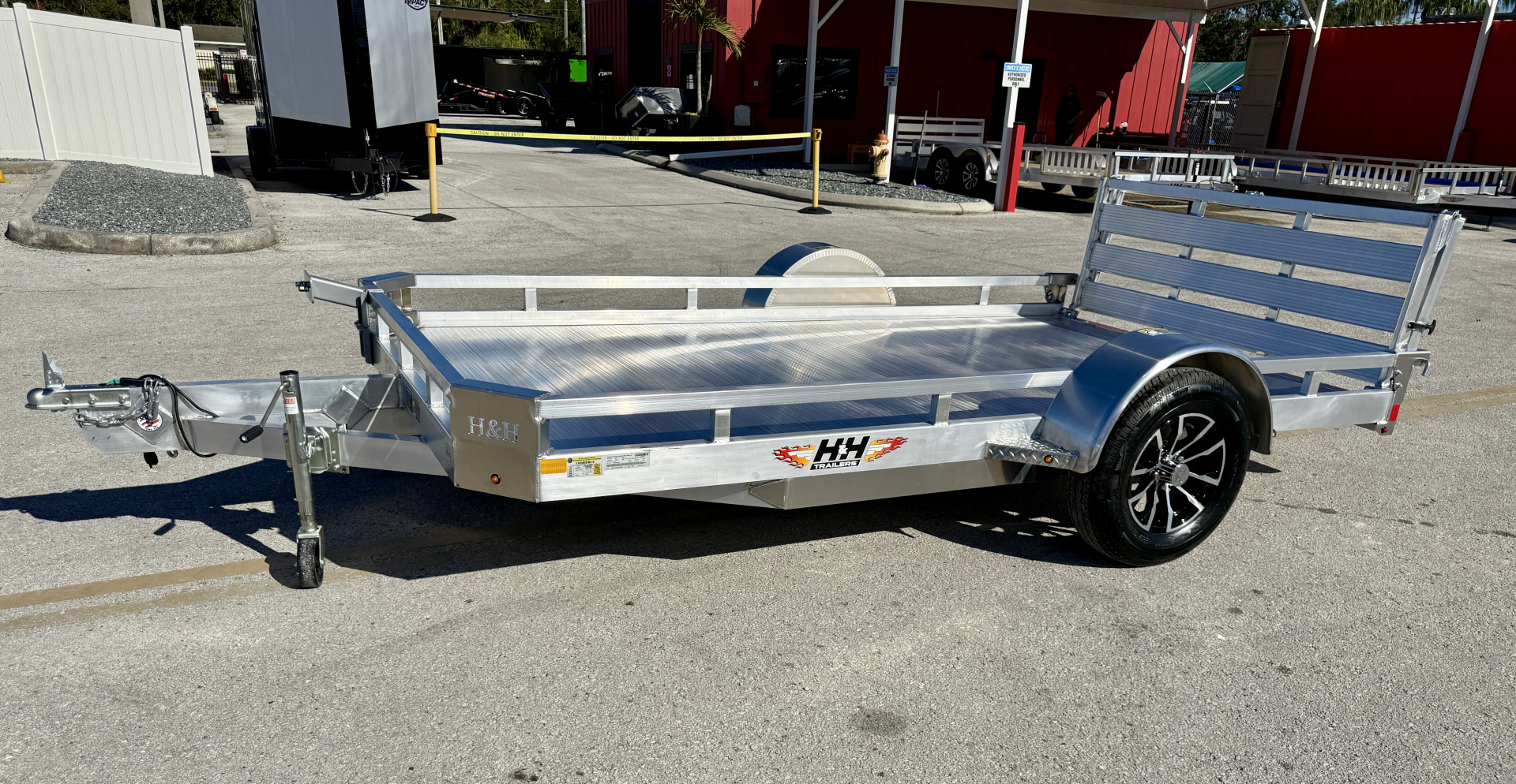 New 2026 H&H Trailers 78x12 Aluminum 3K Low Side Utility Trailer