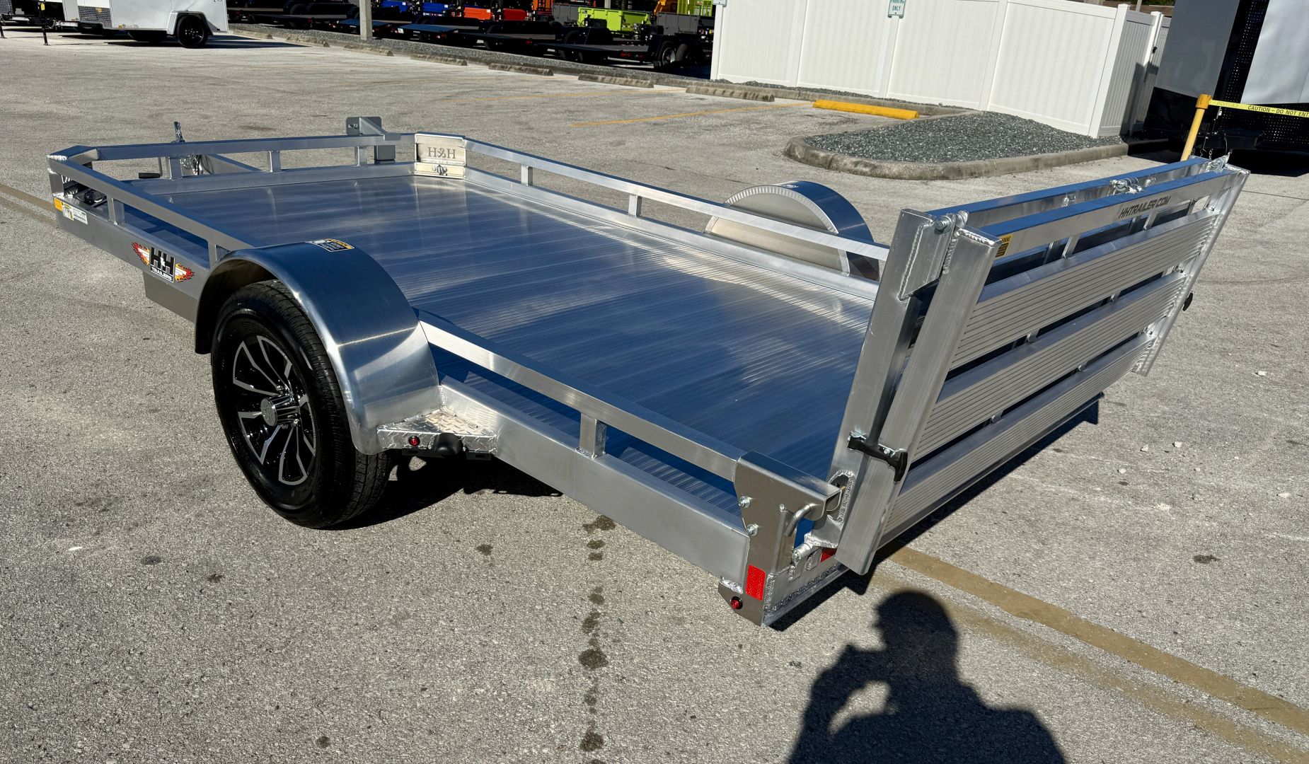 New 2026 H&H Trailers 78x12 Aluminum 3K Low Side Utility Trailer