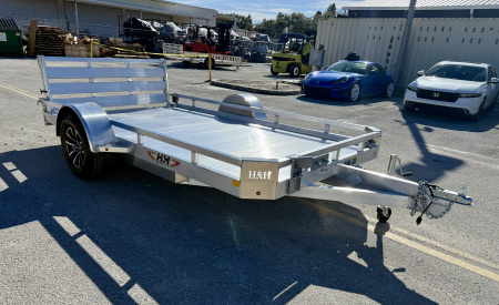 New 2026 H&H Trailers 78x12 Aluminum 3K Low Side Utility Trailer