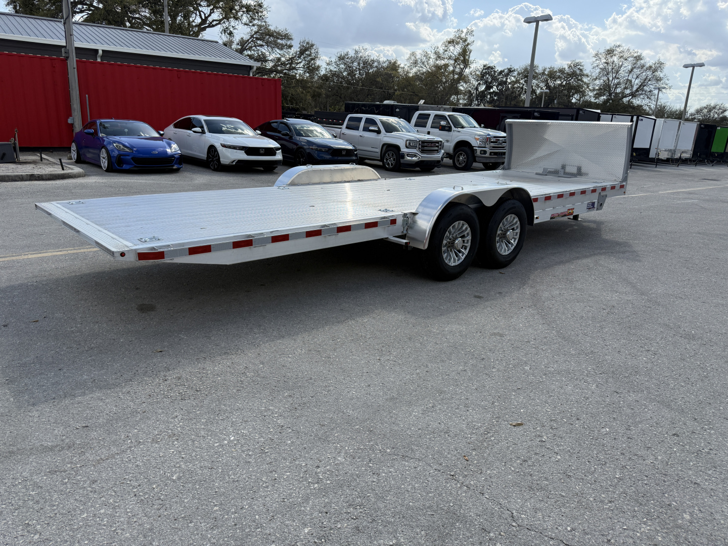 New 2026 H&H Trailers 82x24 Aluminum Electric Tilt Speed Loader 14K Car Hauler