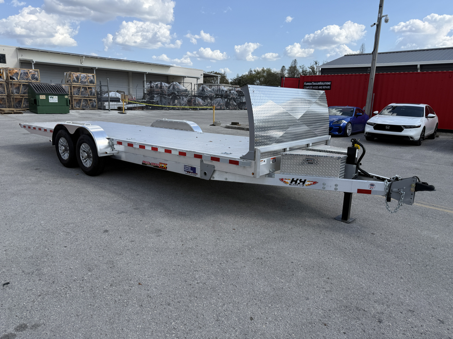 New 2026 H&H Trailers 82x24 Aluminum Electric Tilt Speed Loader 14K Car Hauler