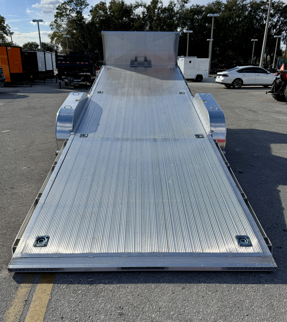 New 2026 H&H Trailers 82x24 Aluminum Electric Tilt Speed Loader 14K Car Hauler