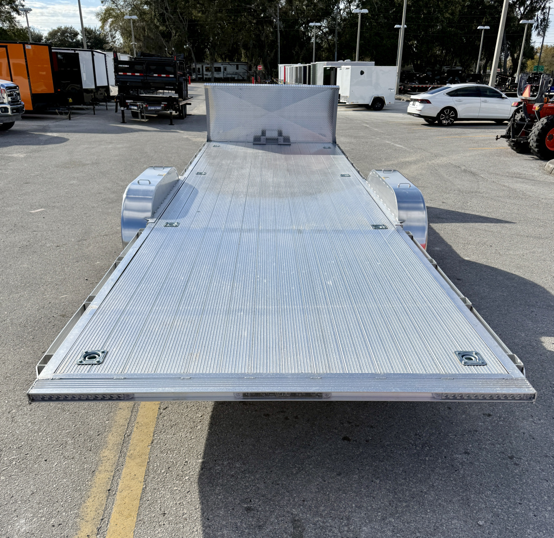 New 2026 H&H Trailers 82x24 Aluminum Electric Tilt Speed Loader 14K Car Hauler