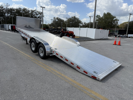 New 2026 H&H Trailers 82x24 Aluminum Electric Tilt Speed Loader 14K Car Hauler
