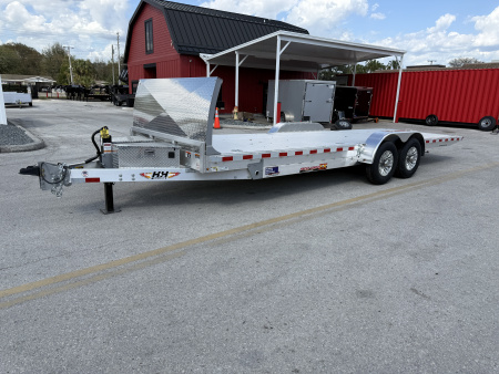 New 2026 H&H Trailers 82x24 Aluminum Electric Tilt Speed Loader 14K Car Hauler