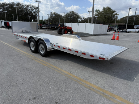 New 2026 H&H Trailers 82x24 Aluminum Electric Tilt Speed Loader 14K Car Hauler