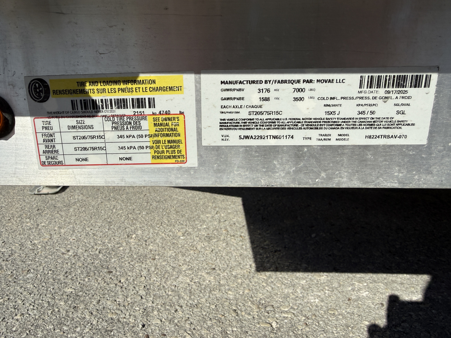 New 2026 H&H Trailers 82x24 Aluminum Railside ATV 7K Utility Trailer