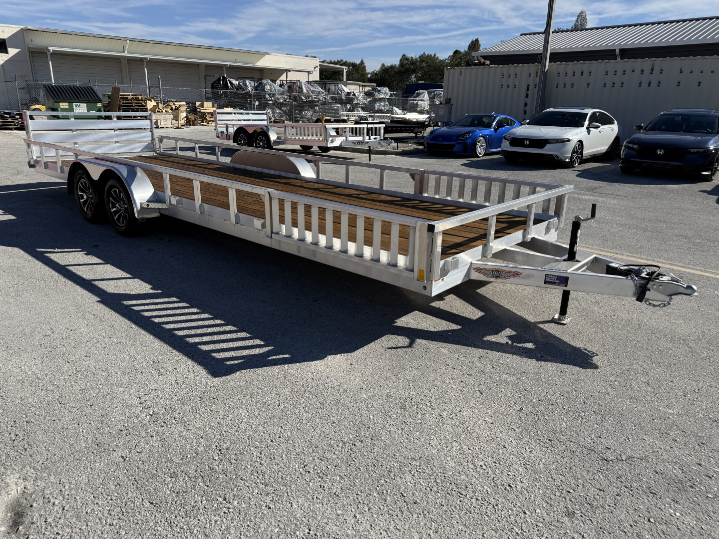 New 2026 H&H Trailers 82x24 Aluminum Railside ATV 7K Utility Trailer