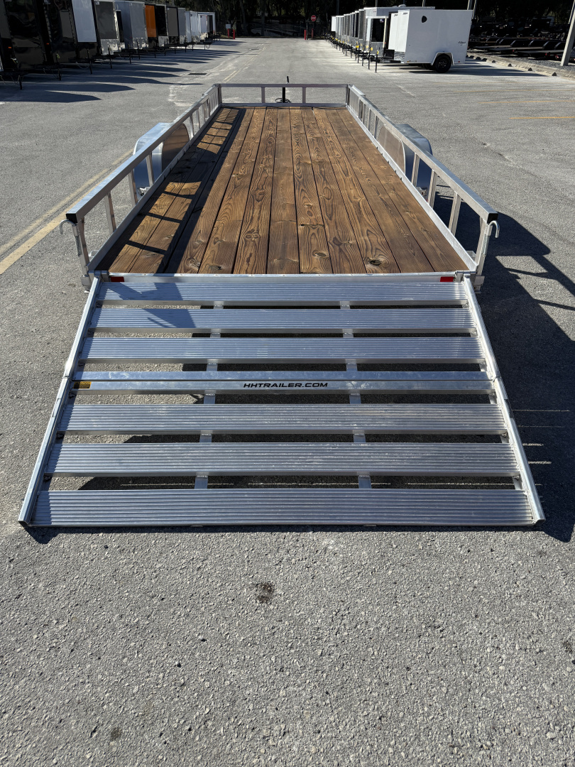 New 2026 H&H Trailers 82x24 Aluminum Railside ATV 7K Utility Trailer