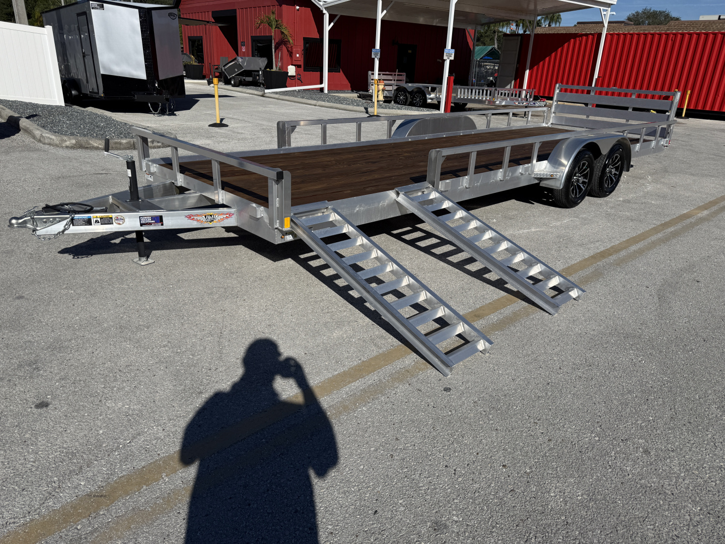 New 2026 H&H Trailers 82x24 Aluminum Railside ATV 7K Utility Trailer