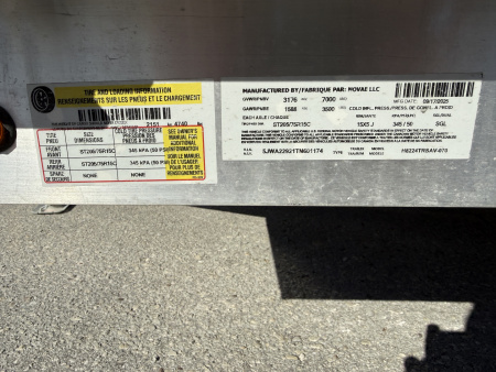 New 2026 H&H Trailers 82x24 Aluminum Railside ATV 7K Utility Trailer