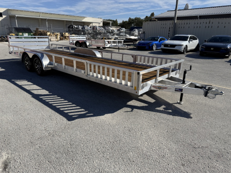 New 2026 H&H Trailers 82x24 Aluminum Railside ATV 7K Utility Trailer