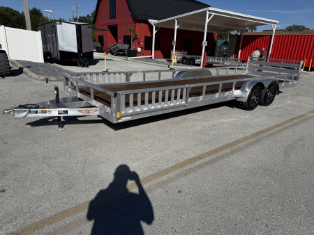 New 2026 H&H Trailers 82x24 Aluminum Railside ATV 7K Utility Trailer
