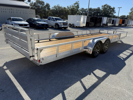 New 2026 H&H Trailers 82x24 Aluminum Railside ATV 7K Utility Trailer