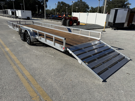 New 2026 H&H Trailers 82x24 Aluminum Railside ATV 7K Utility Trailer